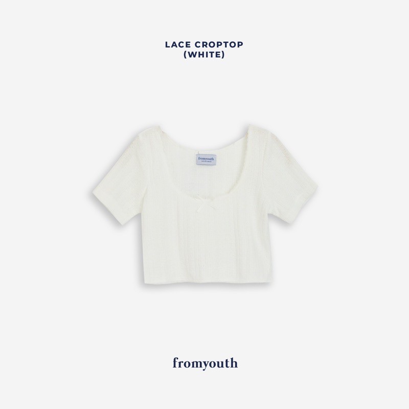 Fromyouth - Áo lửng phối ren Lace Croptop