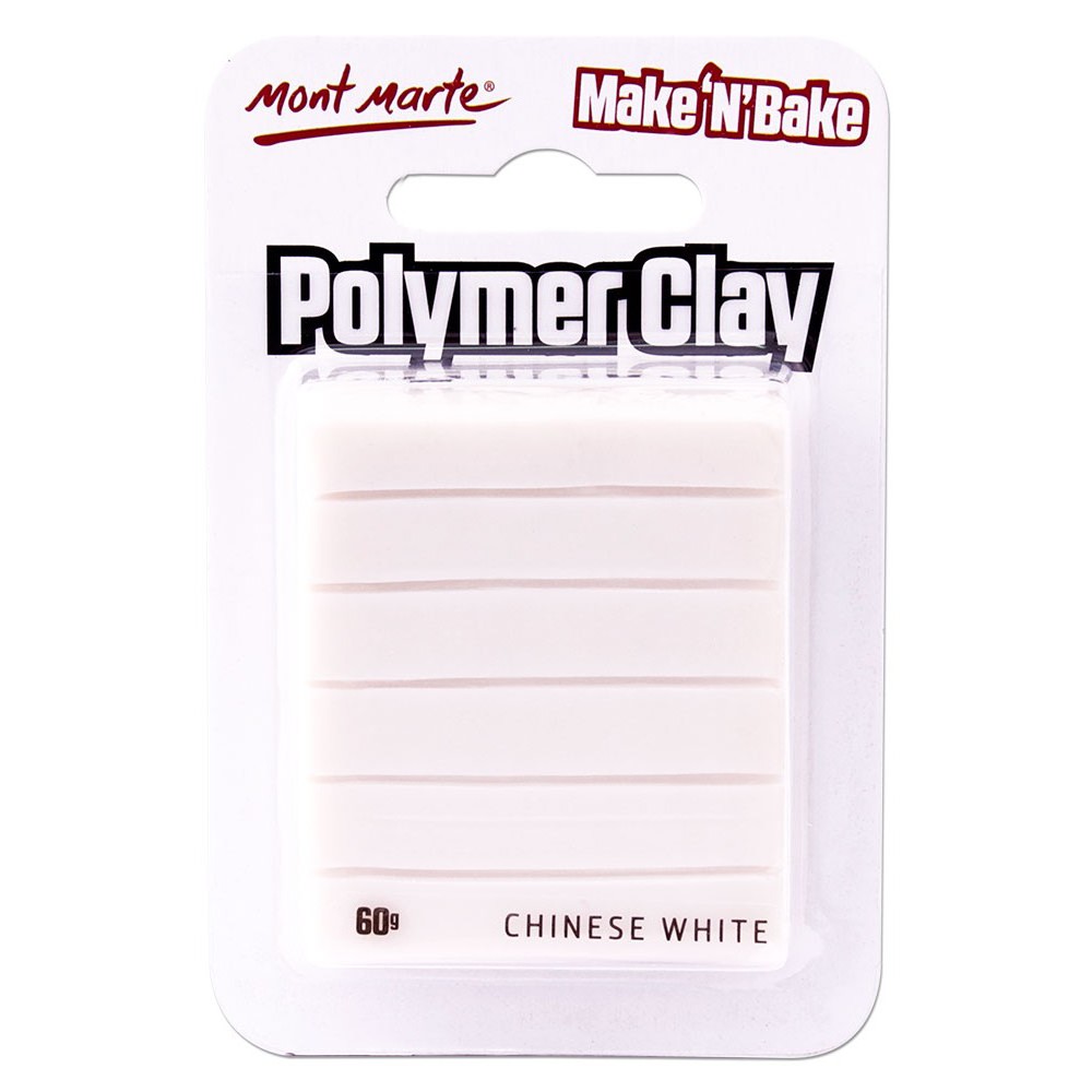 Đất sét Mont Marte Make n Bake Polymer Clay - màu chinese white