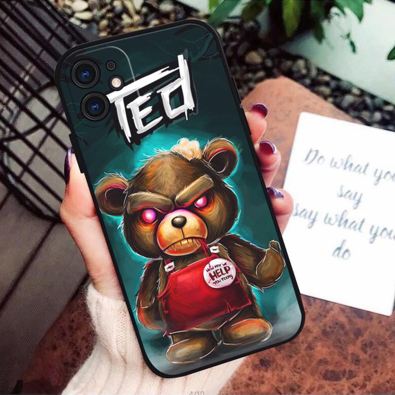Ốp lưng iphone hình Gấu Teddy Ngầu - Gấu kinh dị cho điện thoại ốp BVC 1312 11 Pro Max 14 XR x XS max 6 6S 7 8 Plus
