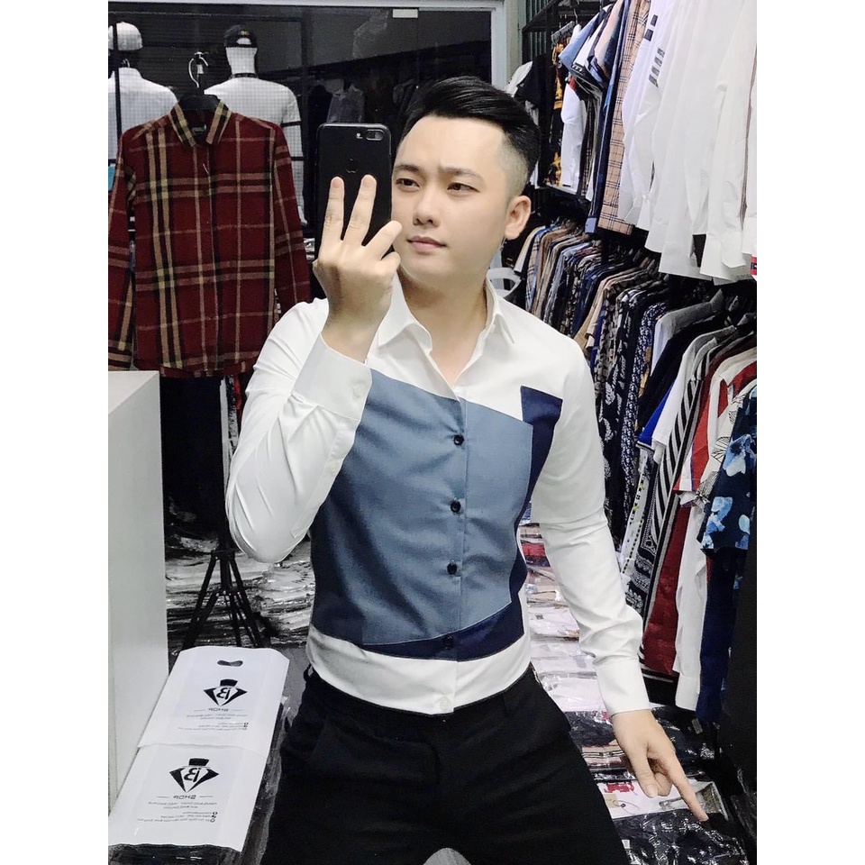 ÁO SƠ MI NAM TAY DÀI LÊN FORM CỰC CHUẨN KIỂU DÁNG HÀN QUỐC | BigBuy360 - bigbuy360.vn