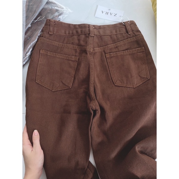 Quần jeans baggy nâu ( chất đẹp )