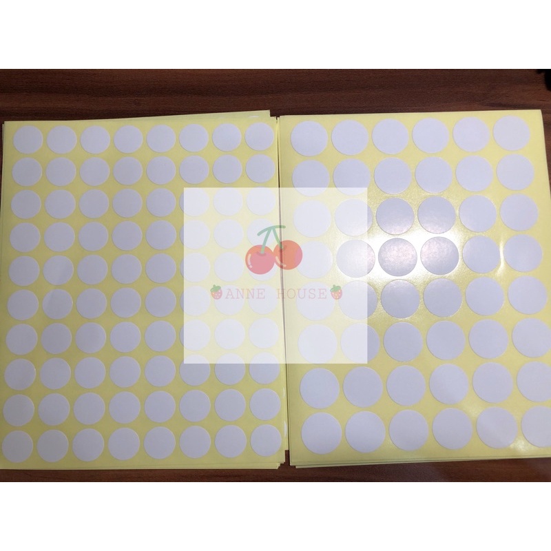 Sticker tròn trắng trang trí toploader