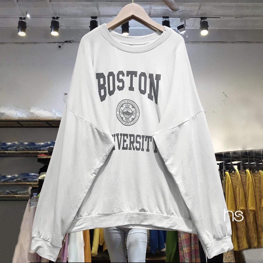 Áo Sweater Nam Nữ Boston - Áo Thu Đông Chất Nỉ Ngoại Mềm Mịn Màu Xám Unisex X.Store | BigBuy360 - bigbuy360.vn