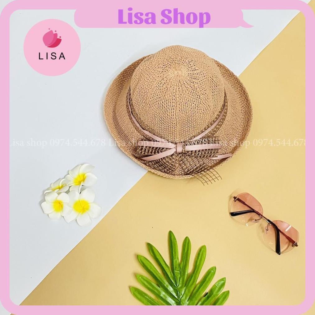[HÀNG LOẠI 1- ẢNH THẬT] Mũ che nắng thời trang, nón đi nắng vành nhỏ phối nơ phong cách Hàn Quốc cực hot, mẫu M6