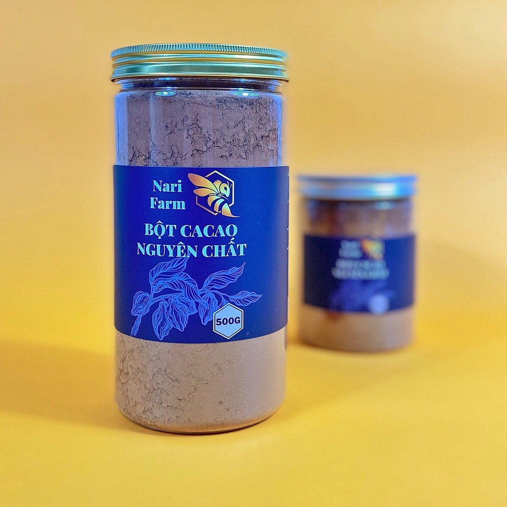 Bột cacao nguyên chất 50g - 500g Nari Farm - Bột cacao tự nhiên