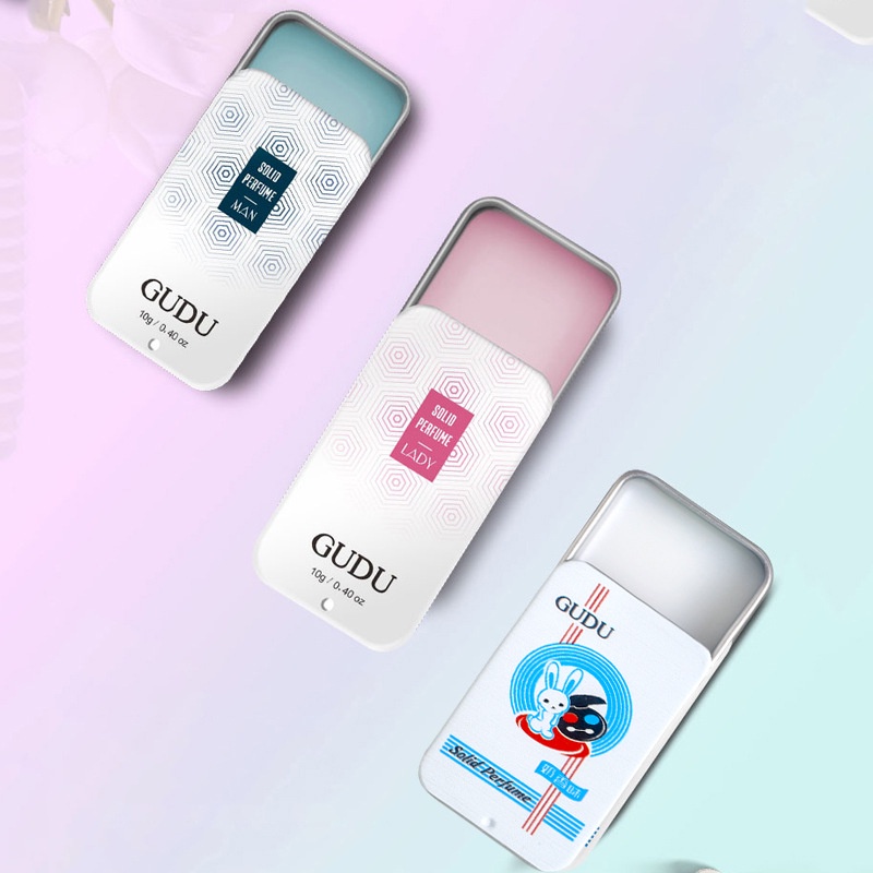 Nước hoa khô dạng sáp Gudu hương sữa dịu nhẹ có nắp trượt tiện lợi