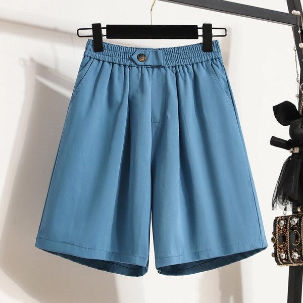 Quần ngố kaki xanh lưng thun 1 nút 9337 size lớn