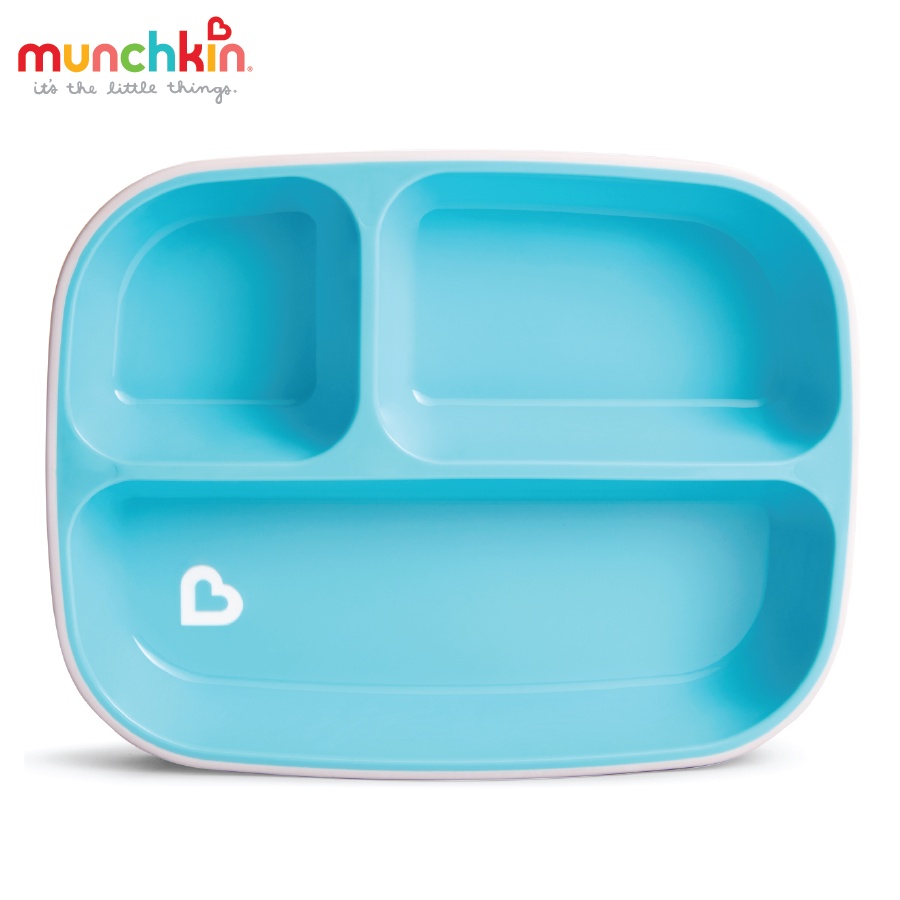 Bộ 2 Khay Ăn Dặm Chủ Động Chia 3 Ngăn MunchKin ( Có Bán Lẻ )