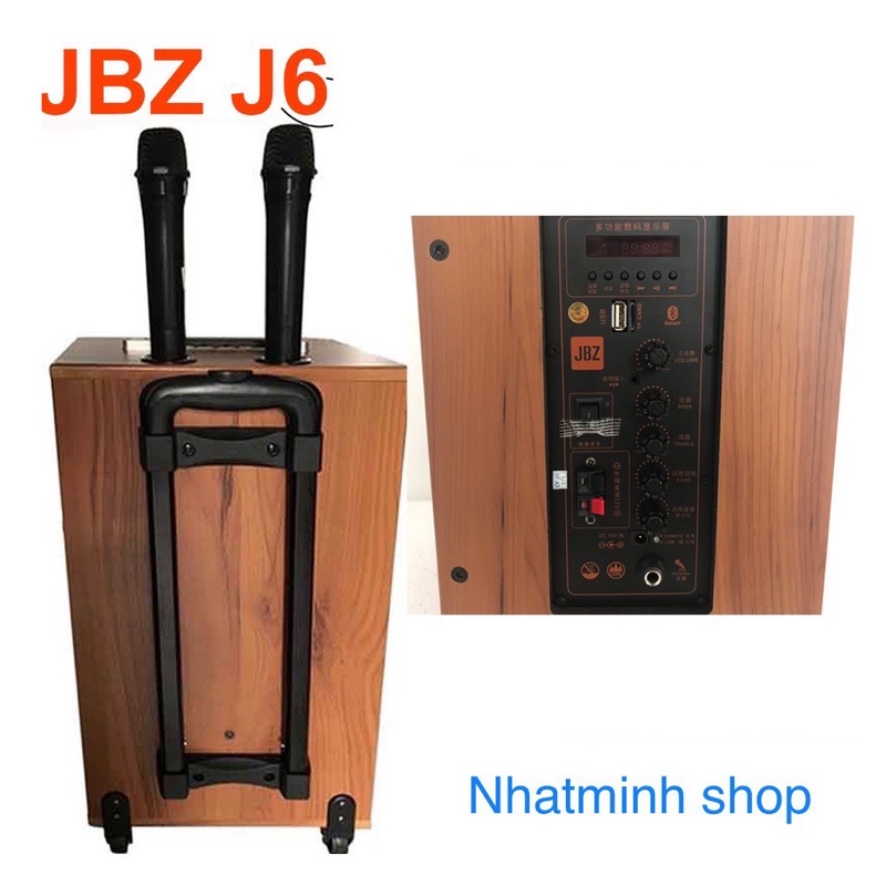 [Mã ELHACE giảm 4% đơn 300K] Loa kéo di động JBZ NE-106, loa karaoke 2 tấc, công suất max 120W