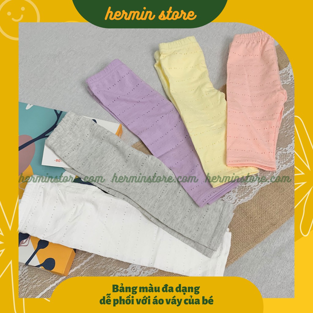 (Ảnh thật) Quần legging lửng bé gái chất cotton 100% mềm êm thoáng khí - Mã QLN