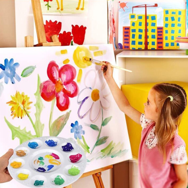 Khay Đựng Màu Vẽ 10 Ngăn Bằng Nhựa 40 Ngăn Giá Đỡ