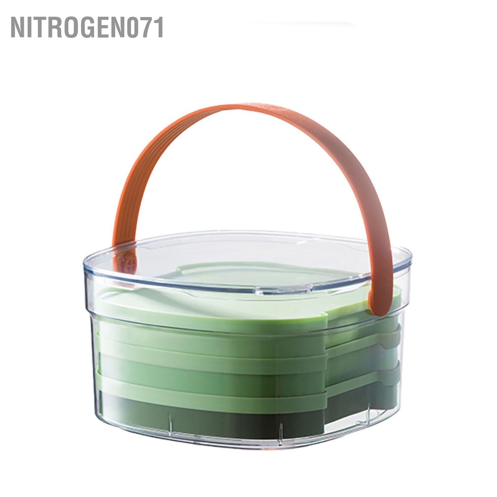 Nitrogen071 Khuôn làm đá với Thùng chứa Tay cầm Đóng đôi có khay hình khối dung tích lớn cho gia đình