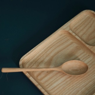 Khay gỗ 3 ngăn - khay ăn dặm cho bé