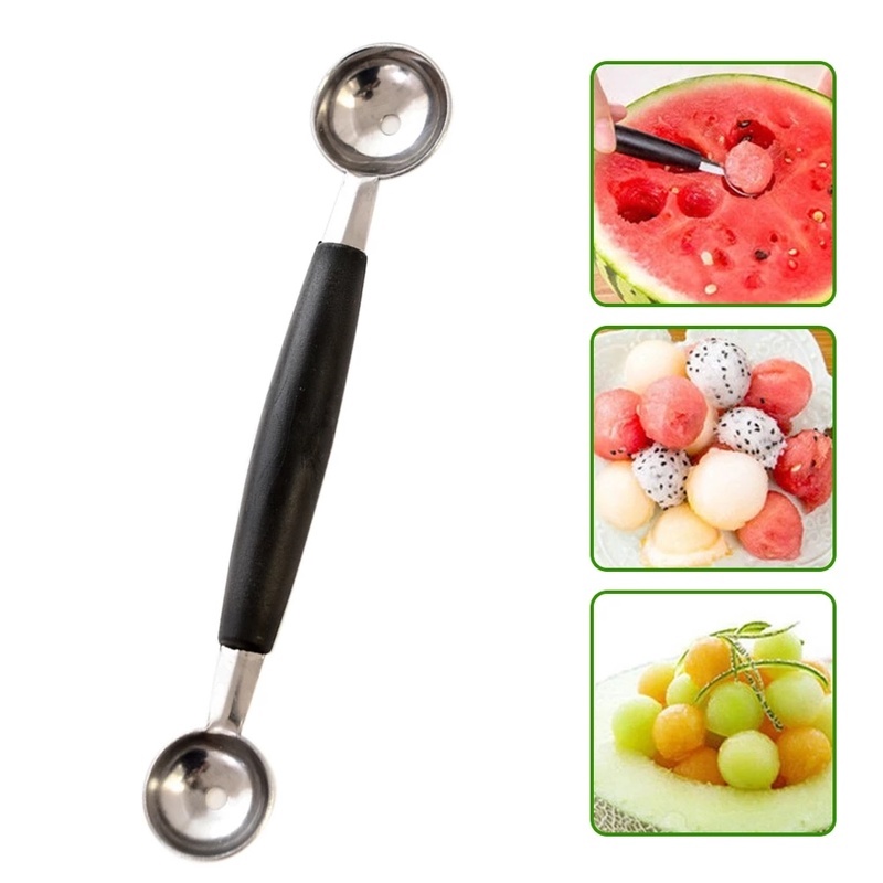 Muỗng Múc Kem Và Trái Cây Hai Đầu Bằng Thép Không Gỉ