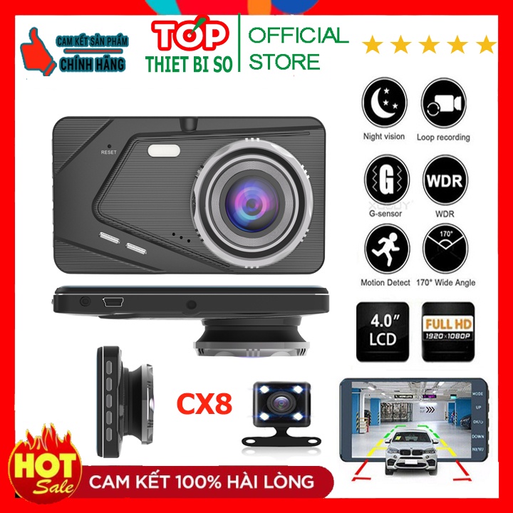 Camera hành trình ONTEKCO S18 chính hãng Full HD 1080 cao cấp quay ghi hình trước sau