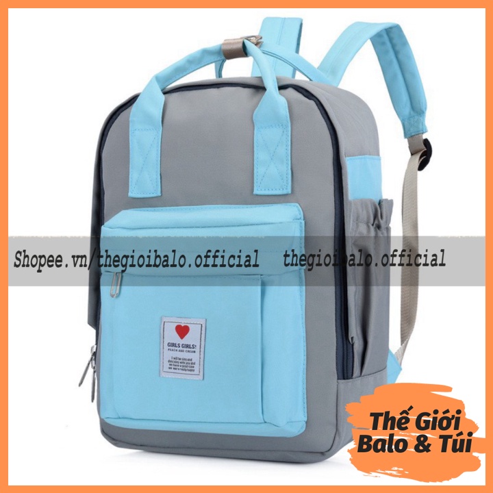 Balo cặp ulzzang basic nữ thời trang đi học đi chơi du lịch giá rẻ đựng vừa laptop canvas KOREAN| thegioibalo