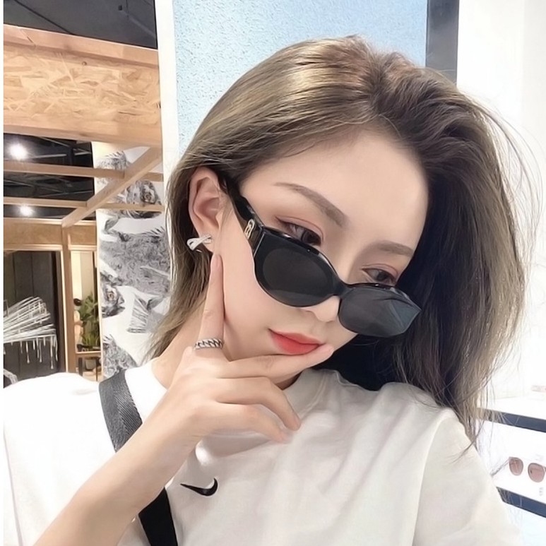 Kính mát gọng tròn oval phong cách hip hop cho nữ