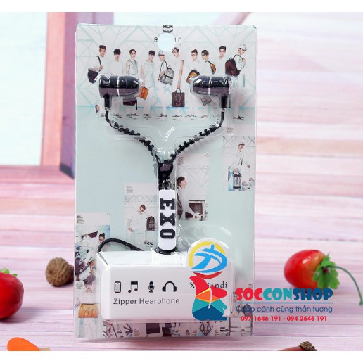 tai nghe dây kéo khóa EXO