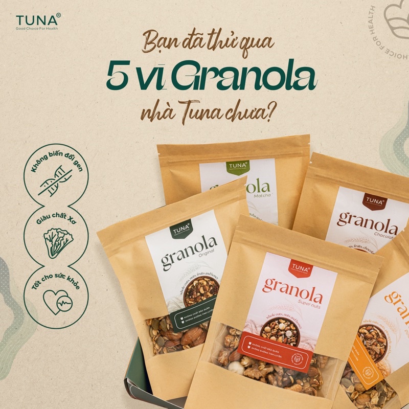 Granola - Ngũ cốc Ăn Kiêng Không Đường- Vị Chocolate 250g