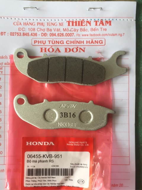 Bố thắng đĩa honda cho RS, neo, s110, click, ablade, vision, sh