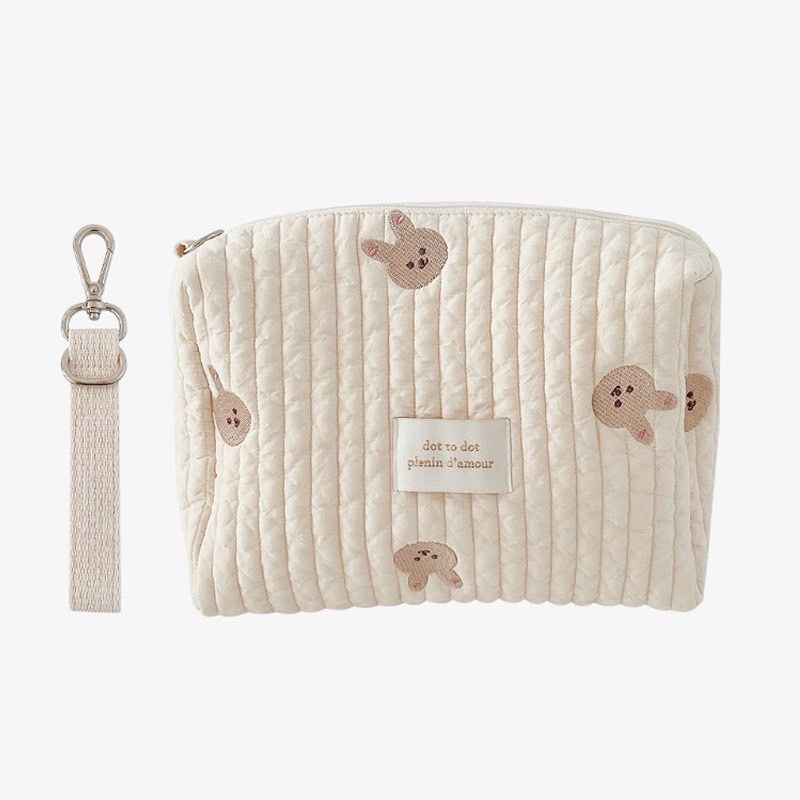 Túi thêu hoạ tiết đựng đồ cho bé, túi treo xe đẩy phong cách Hàn Quốc