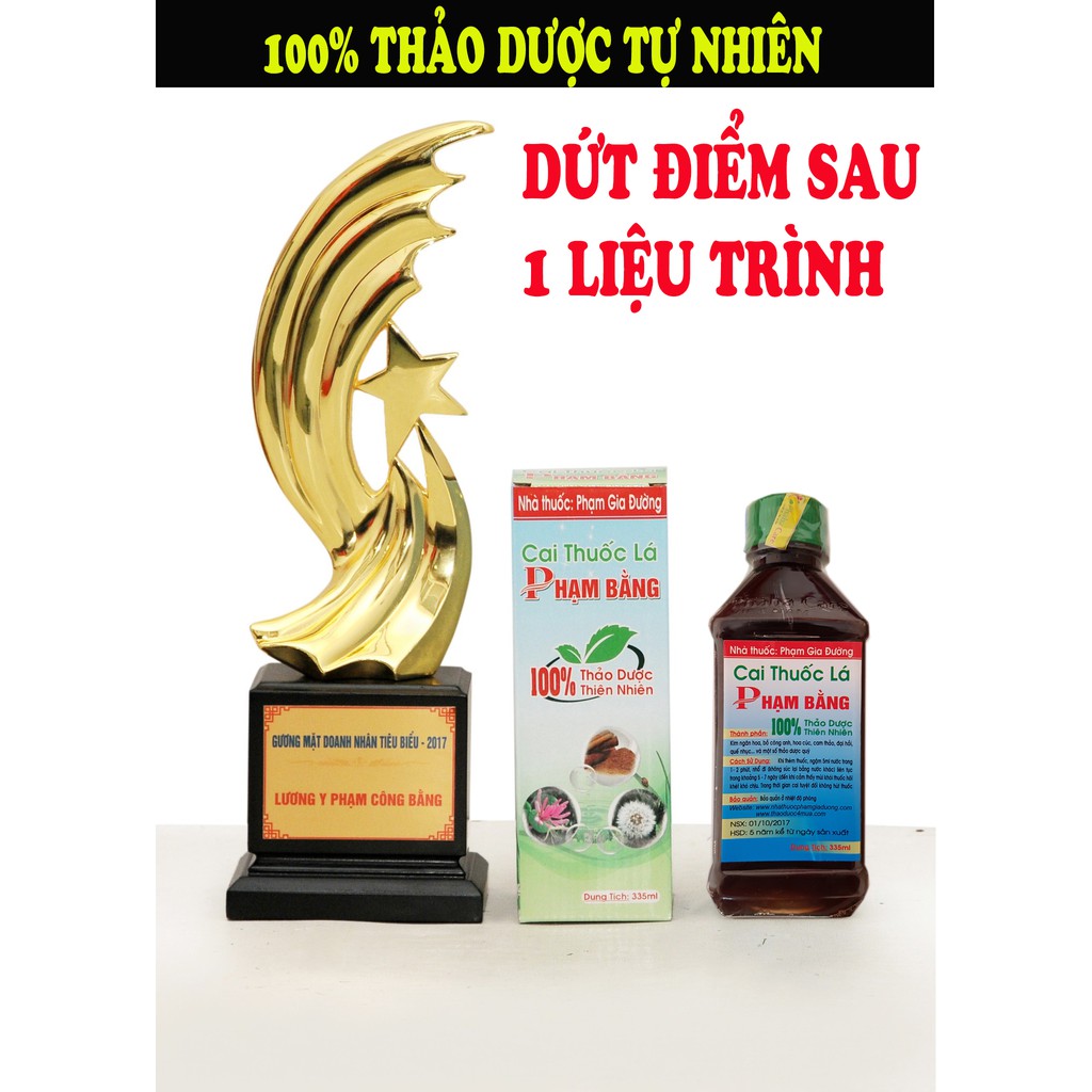 [LIỆU TRÌNH 2 LỌ] Cai thuốc lá Phạm Bằng - Thảo dược, Nước súc miệng hỗ trợ cai thuốc sau 7 ngày