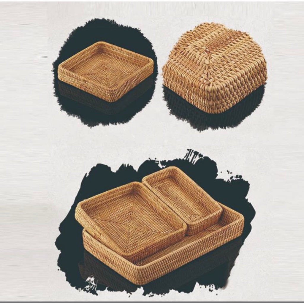 MÂY TRE VIỆT | Khay đựng đồ ăn mây tre đan CÁC LOẠI