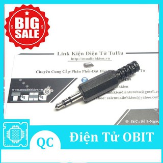 Đầu jack audio 3.5MM stereo đực nhựa