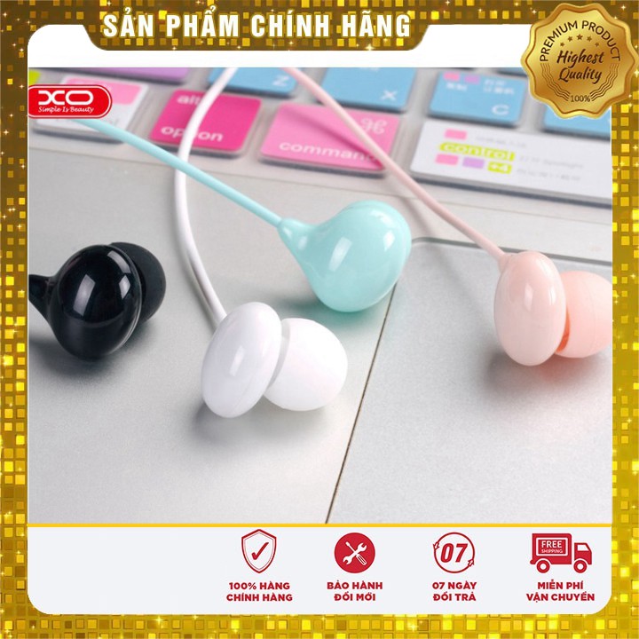 CHÍNH HÃNG, SALE   Tai nghe chân 3,5mm XO - S12 - đầu cứng , chất lượng trung thực, nhiều màu sắc