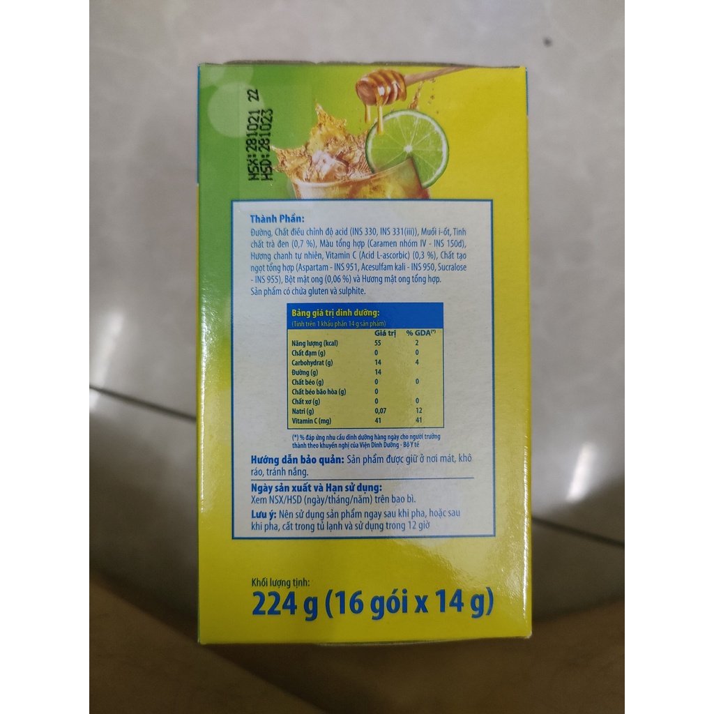 Hộp 16 gói trà Lipton Ice Tea (14g/gói)