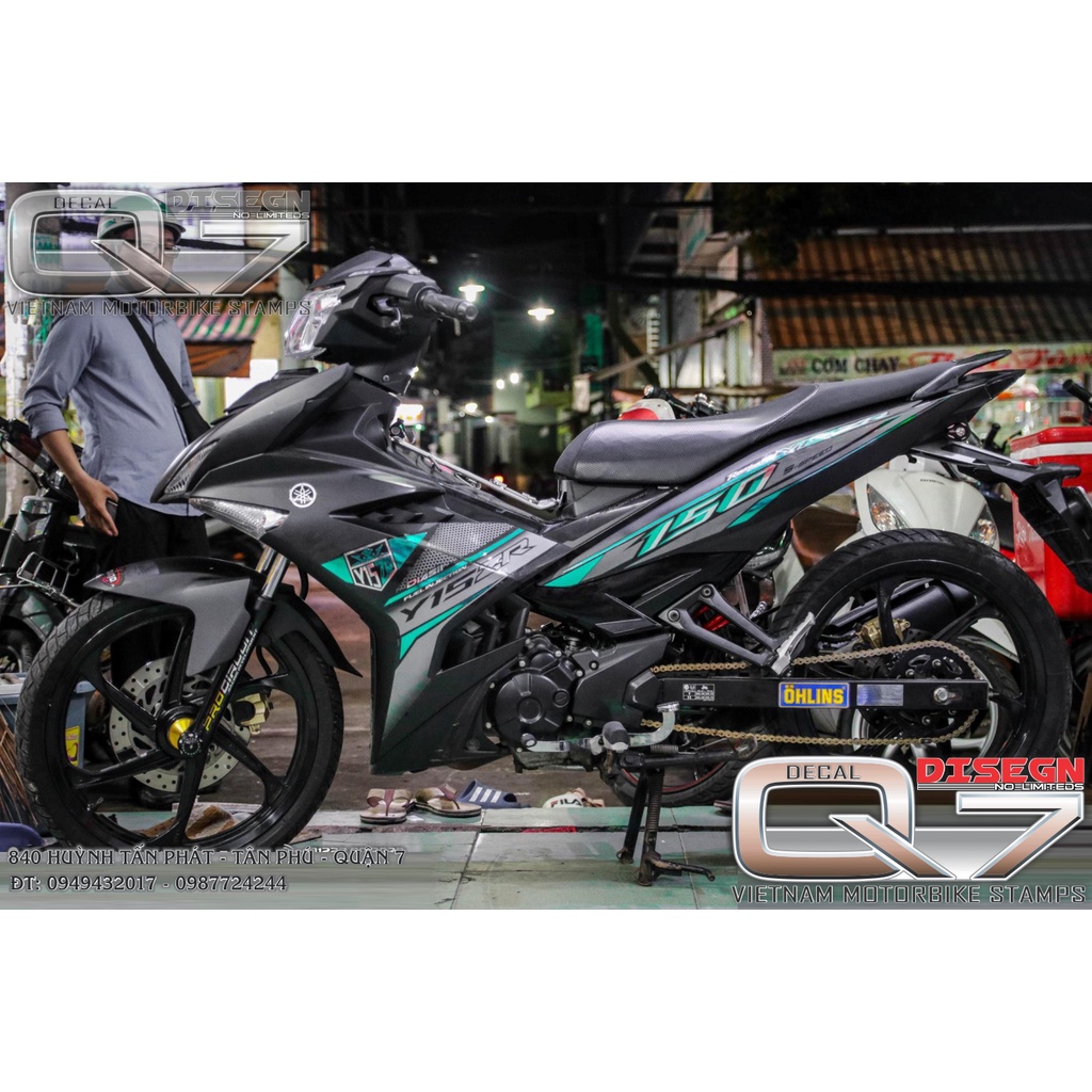 Tem Rời EXCITER 150 Y15ZR XÁM ĐEN