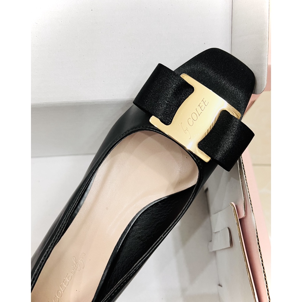 Giày cao gót công sở gót vuông 5p khóa nhập SVT cao cấp GUUEM GCL121