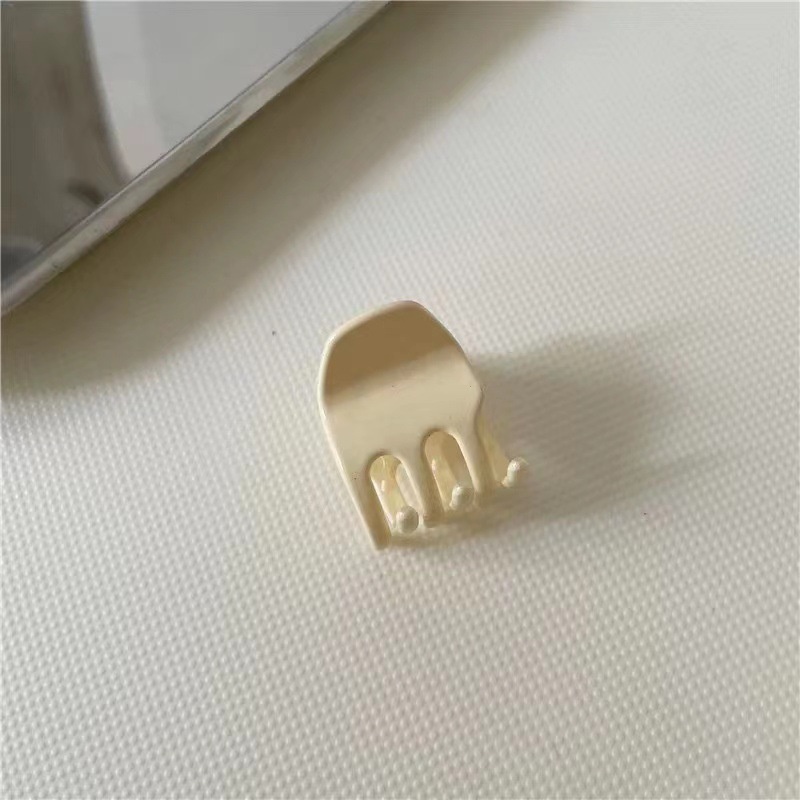 Kẹp tóc càng cua 3 răng màu trơn đơn giản xinh xắn cho nữ
