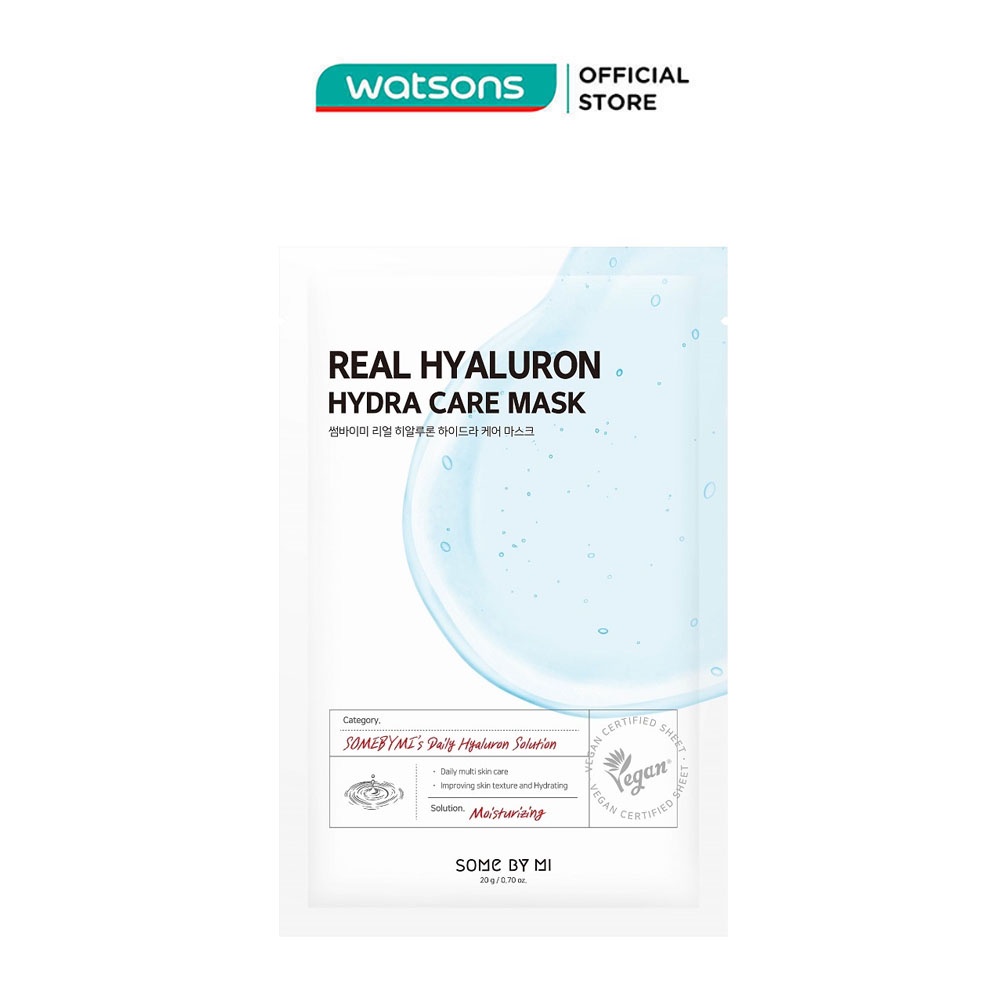 Mặt Nạ Giấy Some By Mi Cung Cấp Độ Ẩm Cho Da Real Hyaluron Hydra Care Mask 20g