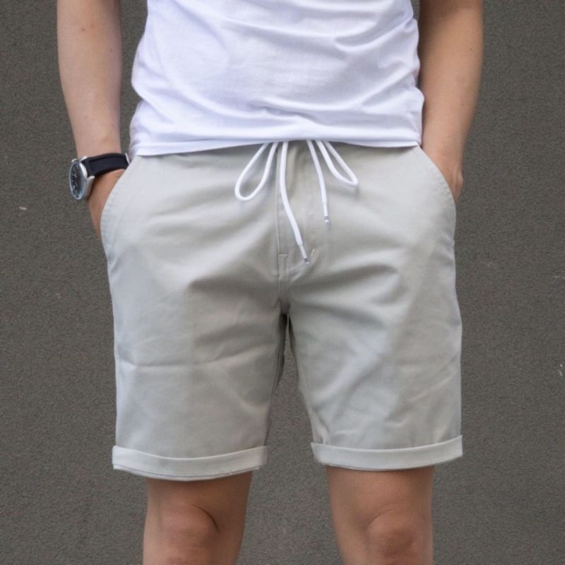 Quần Short Unisex Kaki Thun Co Giãn Nhiều Màu, Chất Vải Mềm Mịn, Full Size
