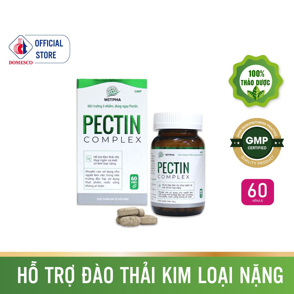 Viên uống thải độc kim loại nặng Pectin Complex - Hộp 60 viên