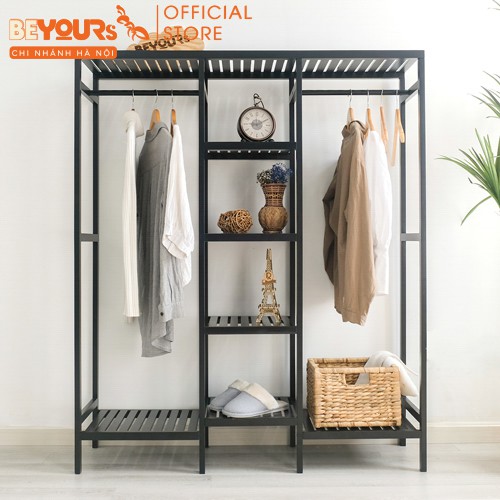 Tủ Treo Quần Áo Gỗ BEYOURs - Triple Hanger Size Khổng Lồ Lắp Ráp Dễ Dàng - Nội Thất Phòng Ngủ