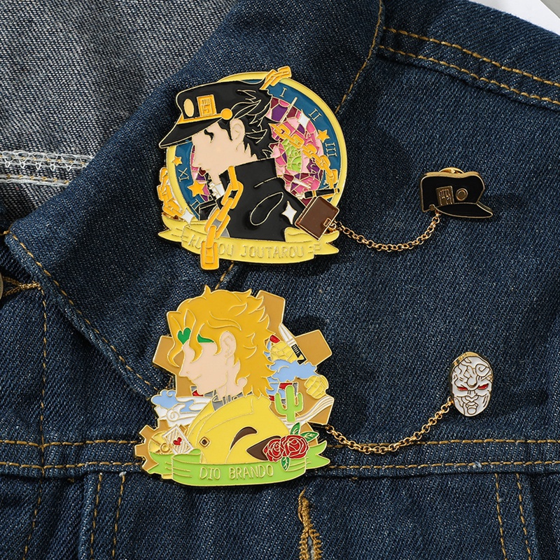 Ghim cài áo hợp kim kẽm thiết kế nhân vật hoạt hình JOJO's Bizarre Adventure
