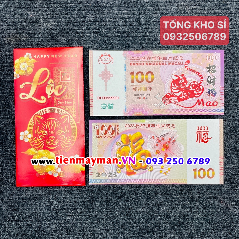 [RẺ VÔ DỊCH] Tiền Hình Con Mèo 100 MaCao Lì Xì Tết - TẾT Quý Mão 2023