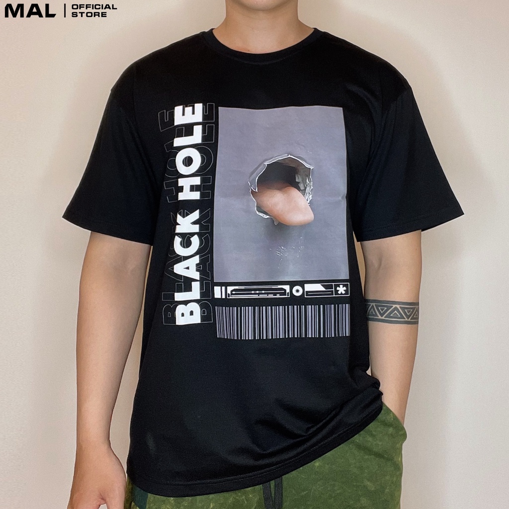 Áo Thun Tay Lỡ Unisex BLACK HOLE, Áo Phông Nam Nữ Form Rộng Thời Trang –MALUNI011- MAL STORE