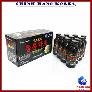 Nước đông trùng hạ thảo hàn quốc, hộp 10 chai x 100ml