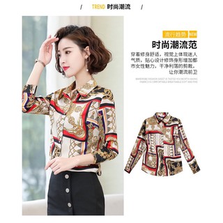 Sơ mi lụa hoạ tiết dolce