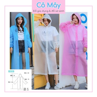 Áo mưa măng tô thời trang cài nút trước