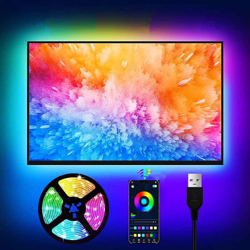 Dây đèn LED USB 5050 SMD DC 5V USB RGB dùng trang trí TV