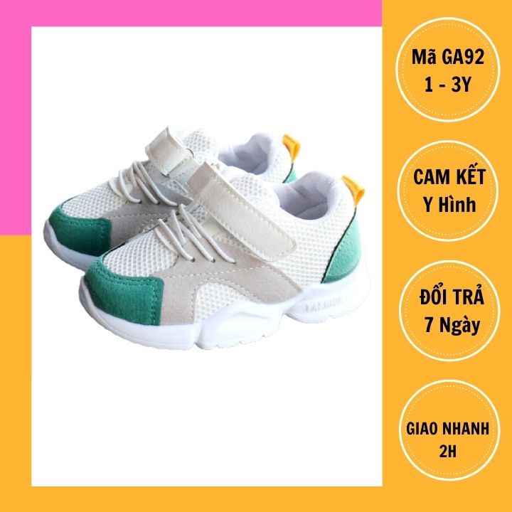 Giày thể thao cho bé trai bé gái 1 - 3 tuổi siêu nhẹ kháng khuẩn mang êm chân phong cách Hàn Quốc GA92