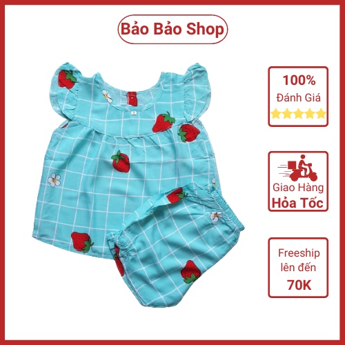BỘ TOLE, LANH TAY CÁNH TIÊN BÉ GÁI chất vải mềm, mịn, mát, size 1 cho bé 4-6kg