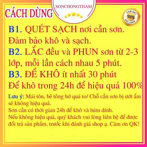 Bình Xịt Chống Thấm Dột, Chai Xịt Chống Thấm Chống Dột tường, mái nhà, mái tôn, bể nước, ống nước, các kẽ nút vết nứt...