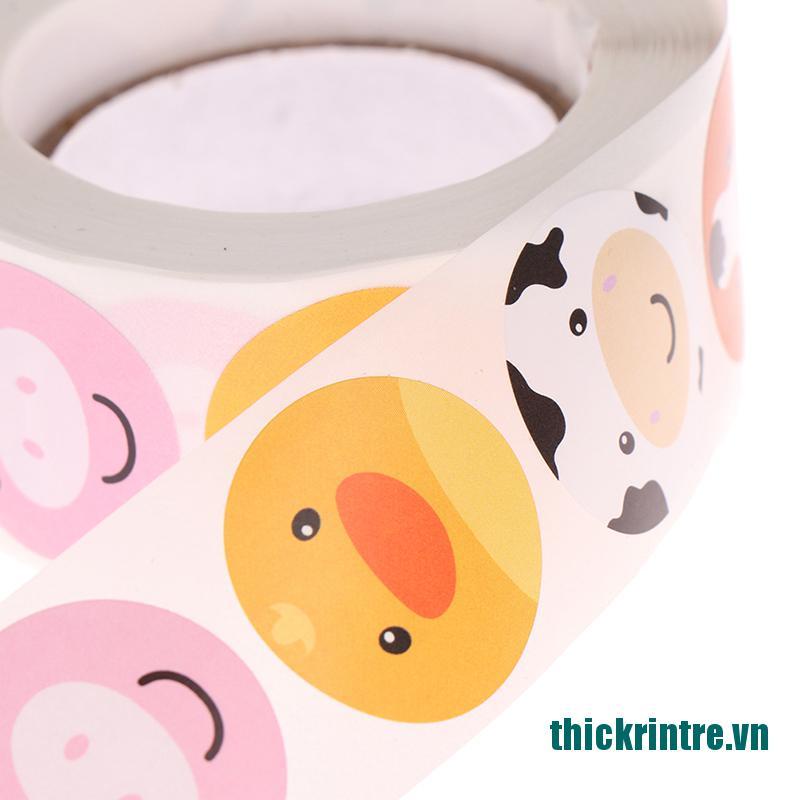 (Mới) 500 Miếng Dán Hình Động Vật Nông Trại Cho Bé