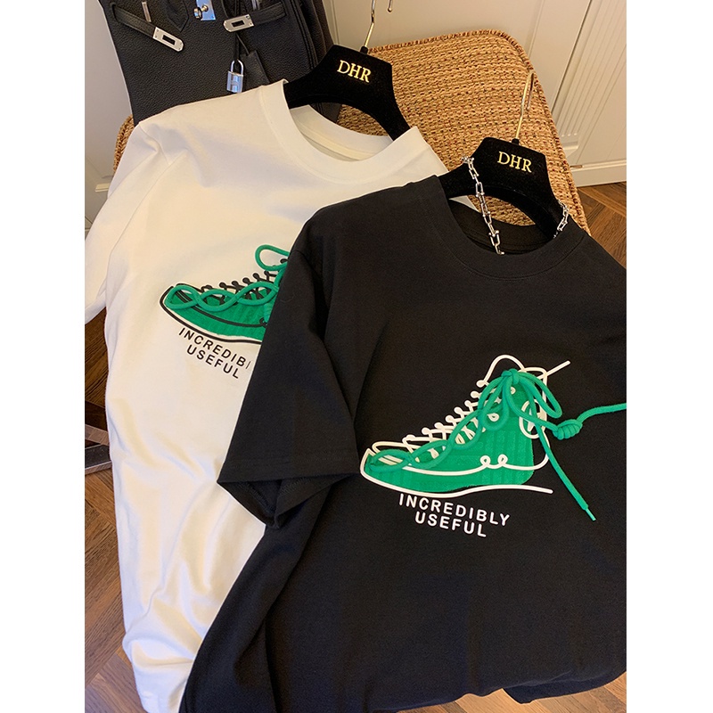 NRVP Áo thun unisex cổ tròn tay ngắn phong cách Hàn Quốc thời trang mùa hè 2022