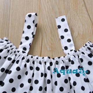 Set Áo Croptop Chấm Bi+Quần Dài Cho Bé Gái